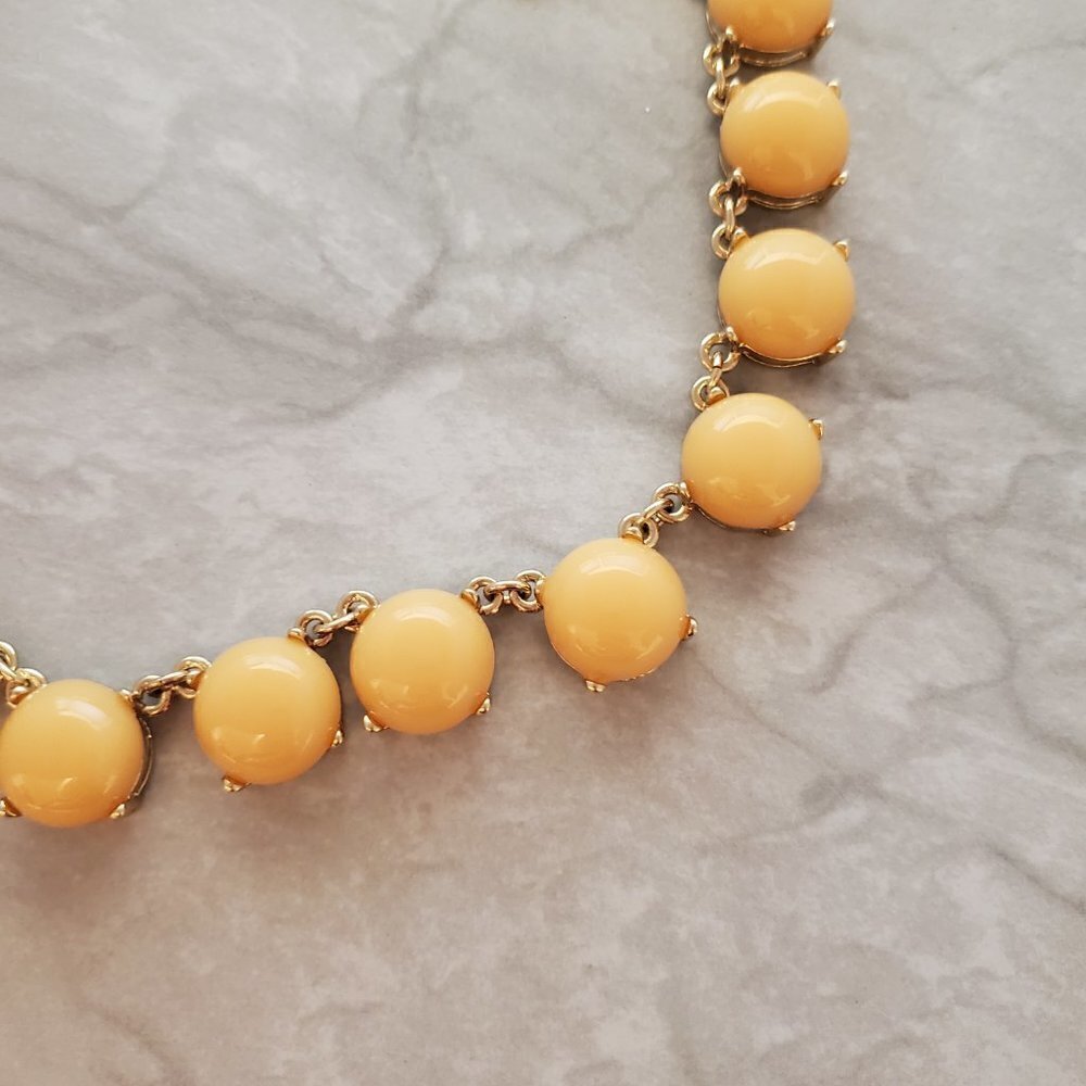 💗 J. Crew Peachy Pink Gold Bubble Classic Statement Necklace 💗 - Picture 4 of 13